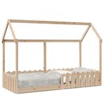 vidaXL Cadre de lit d'enfants forme de maison 80x200cm bois pin massif