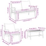vidaXL Ensemble bistrot 5 Pièces Marron 75 x 45 x 38cm