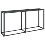 vidaXL Table console Marbre noir 160x35x75 5 cm Verre trempé