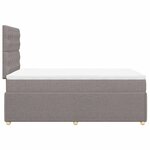 vidaXL Sommier à lattes de lit avec matelas taupe 120x190 cm tissu