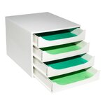 Module De Classement Ecobox Office 4 Tiroirs - Gris - Exacompta