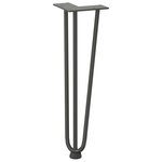 vidaXL Pieds en épingle à cheveux pour table basse 4 pièces Anthracite 42 cm Acier massif