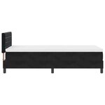 vidaXL Lit à ressorts avec matelas avec matelas Noir 90 x 190 cm tissu