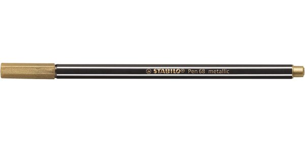 Stylo feutre Pen 68 metallic pointe moyenne or STABILO