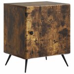 vidaXL Cabinet de chevet 2 pc Chêne fumé 43 x 34 5 x 50 cm
