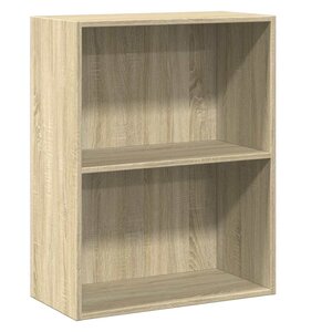 vidaXL Bibliothèque à 2 niveaux chêne sonoma bois d'ingénierie