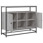 vidaXL Buffet sonoma gris 100x35x80 cm bois d'ingénierie