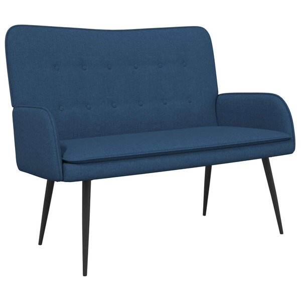 vidaXL Sofa 2 places Bleu 115 x 61 x 87 cm Tissu