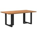 vidaXL Table à manger marron clair bois de chêne massif rectangulaire