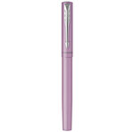 Parker vector xl stylo plume  laque lilas métallisée sur laiton  plume fine  encre bleue  coffret cadeau