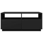 vidaXL Table basse avec lumières LED noir 90x49x40 cm