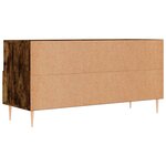 vidaXL Meuble TV chêne fumé 102x36x50 cm bois d'ingénierie