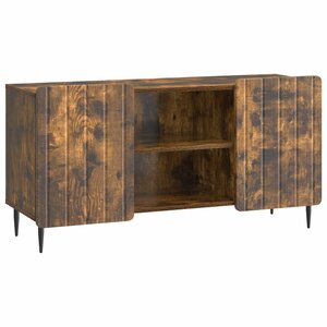 vidaXL Meuble TV Chêne fumé 102 x 34 5 x 52 cm Bois d'ingénierie
