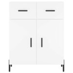 vidaXL Buffet haut Blanc 69 5x34x180 cm Bois d'ingénierie