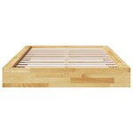 vidaXL Cadre de lit sans matelas 120x190 cm bois massif de chêne