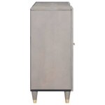vidaXL Buffet Gris et or 90 x 33.5 x 75 cm Bois de manguier massif