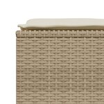 vidaXL Salon de jardin avec coussins 5 Pièces beige résine tressée