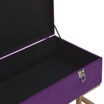 Banc banquette avec compartiment de rangement 105 cm violet velours 02_0010749