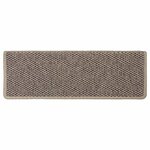vidaXL Tapis d'escalier autocollants 15 Pièces 65x21x4 cm Beige foncé