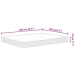 vidaXL Matelas à ressorts bonnell moyen 160x200 cm