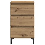 vidaXL Cabinet de chevet avec tiroir Chêne artisanal 45 x 35 x 44 cm