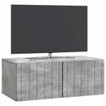 vidaXL Meuble TV mural 78 5 x 41 x 30 cm Gris béton Bois d'ingénierie