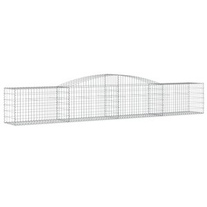 vidaXL Panier de gabions arqué 400x50x60/80 cm Fer galvanisé