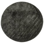 vidaXL Tapis ISTAN à poils longs aspect brillant anthracite Ø 100 cm