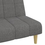 vidaXL Canapé-lit à 2 places gris clair tissu