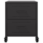 vidaXL Table de chevet noir 36x39x43 5 cm acier