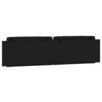 vidaXL Coussin de tête de lit Viana noir et blanc 200 cm similicuir