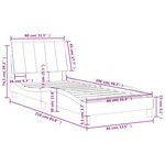 vidaXL Cadre de lit sans matelas Hanko rose 80x200 cm velours