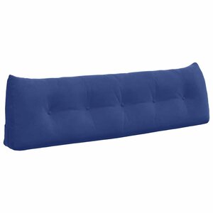 vidaXL Coussin de Dos Bleu police 160 x 24 x 50 cm Velours