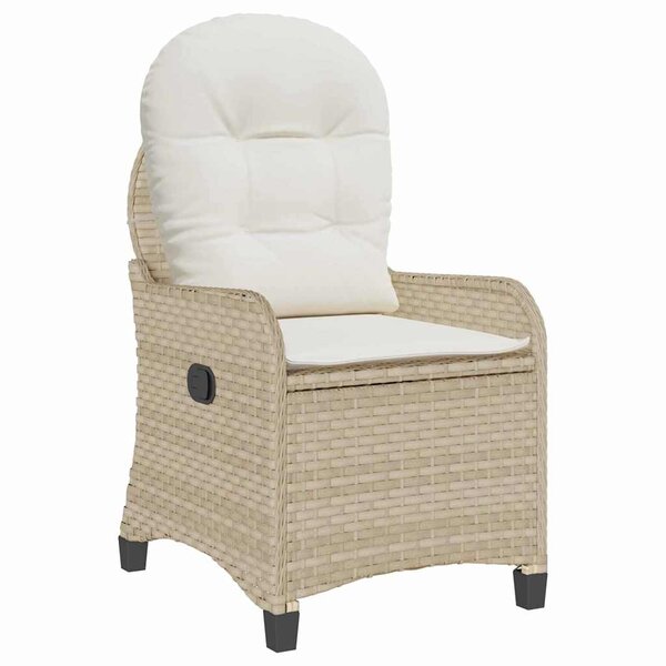 vidaXL Fauteuil inclinable Beige 56 x 66 x 95 cm polyrotin