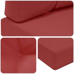 vidaXL Coussin de canapé d'extérieur 3 Pièces Bordeaux Polyester