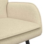 vidaXL Sofa 2 places Crème 115 x 61 x 87 cm Tissu