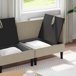 vidaXL Ensemble de meubles pour le salon 4 Pièces Sable Tissu