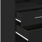 vidaXL Buffet haut noir 40x42 5x124 cm bois d'ingénierie