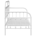 Lit de jour vidaXL blanc 75x190 cm en acier