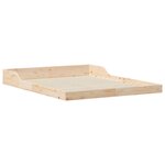 vidaXL Cadre de lit Marron 160 x 220 cm Bois massif en pin
