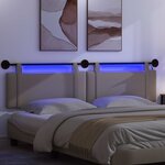 vidaXL Tête de lit suspendue Taupe Tissu