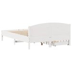 vidaXL Cadre de lit sans matelas blanc 140x200 cm bois de pin massif