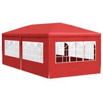 vidaXL Tente de fête 600 x 300 x 255 cm Rouge PE et acier