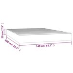 vidaXL Matelas de lit à ressorts ensachés Gris clair 140x190x20 cm