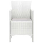 vidaXL Chaise de jardin 4 Pièces Blanc 53 x 49 x 85 cm PP