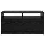 vidaXL Table basse Chêne noir 90 x 50 x 45 cm Bois d'ingénierie