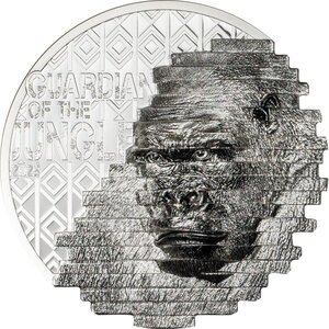 Pièce de monnaie en Argent 10 Dollars g 62.2 (2 oz) Millésime 2025 Reconstruction GORILLA (PRÉCOMMANDE)