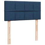 VidaXL Cadre de lit ottoman avec matelas bleu 80x200 cm tissu