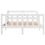 vidaXL Cadre de lit sans matelas blanc 120x200 cm bois de pin massif