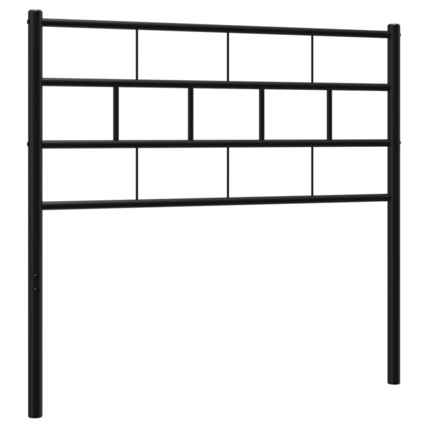 vidaXL Tête de lit de remplacement métal noir 80 cm